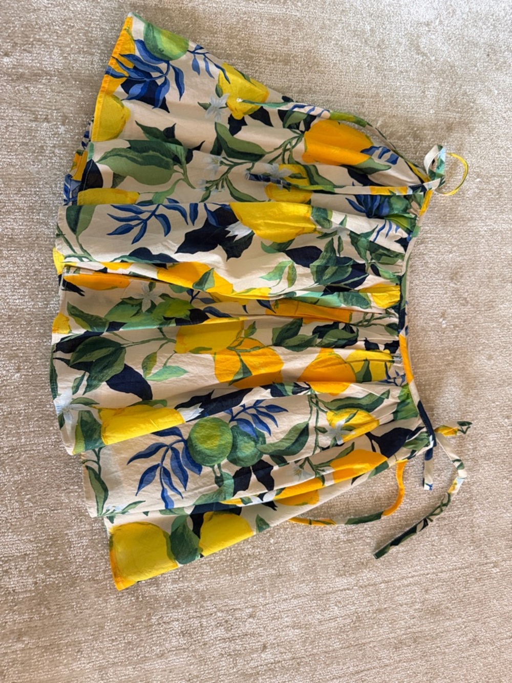 H&M Yellow & Green Lemon Print Mini Skirt